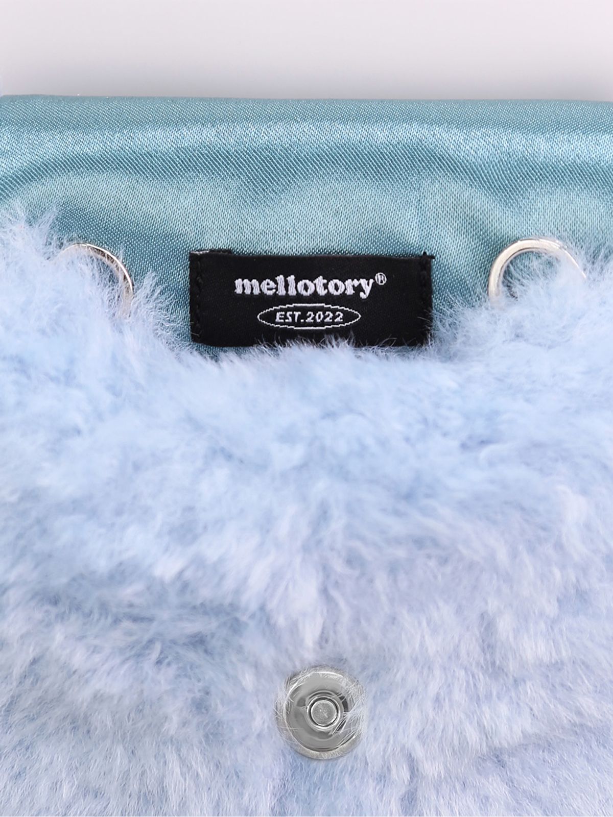 멜로토리(MELLOTORY) 시어링 퍼 미니백 (스카이블루)