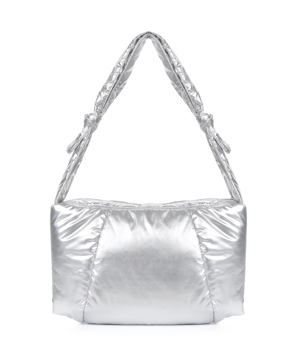닉앤니콜(NICK&NICOLE) NICOLE SQUARE SHOULDER PADDING BAG_SILVER