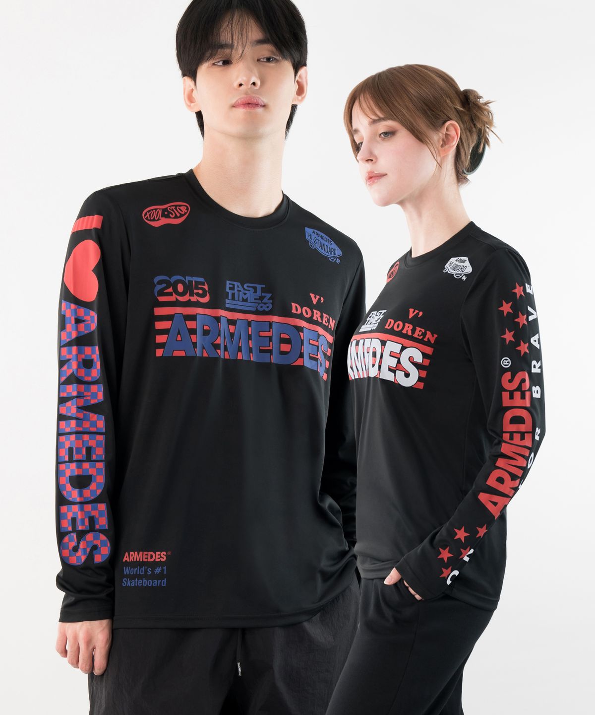 아르메데스(ARMEDES) [2PACK] 아트그래픽 기능성 긴팔 티셔츠 AR-215 (3컬러)
