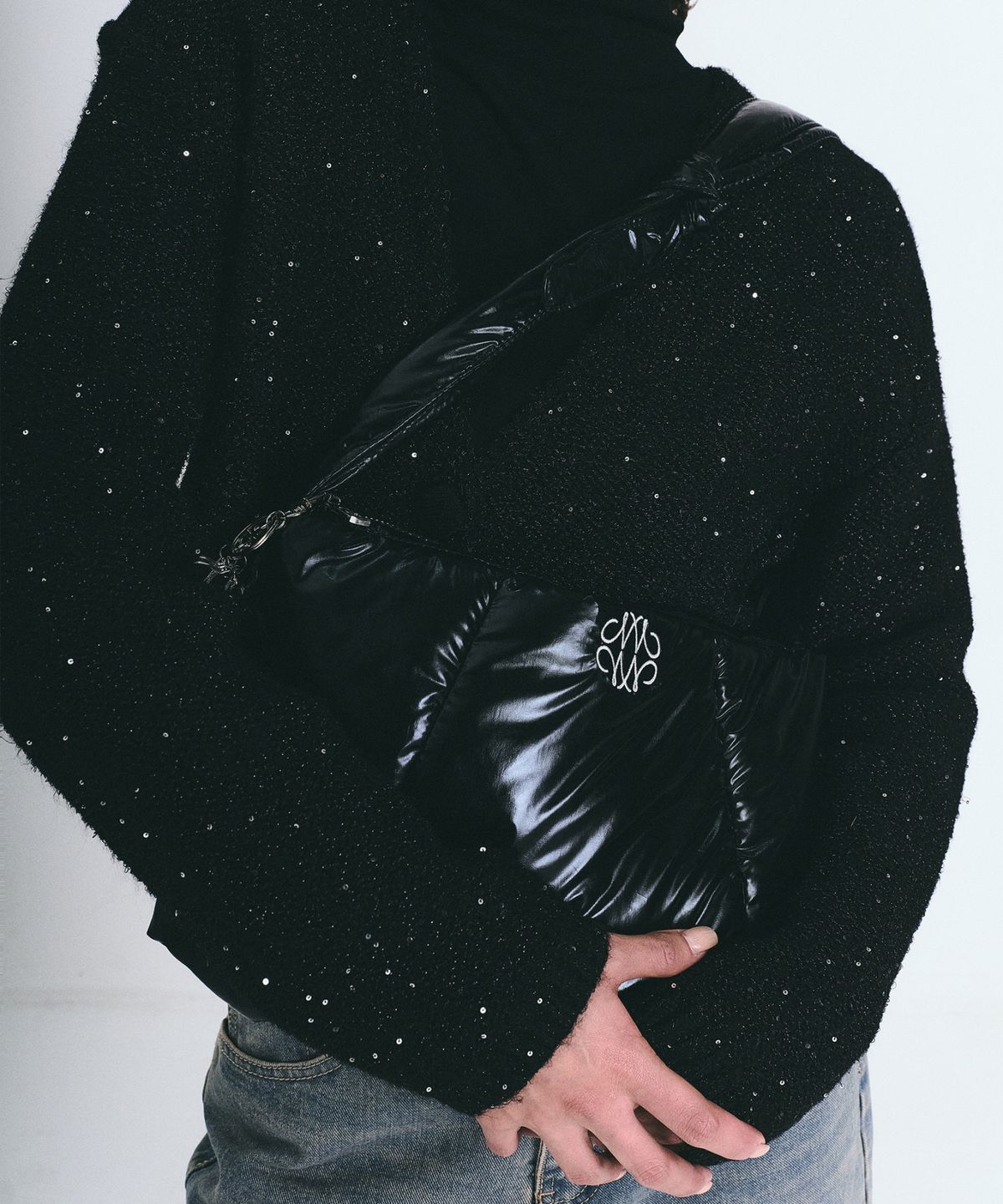닉앤니콜(NICK&NICOLE) NICOLE SQUARE SHOULDER PADDING BAG_2 COLOR