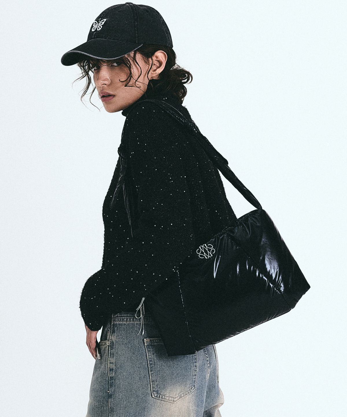 닉앤니콜(NICK&NICOLE) NICOLE SQUARE SHOULDER PADDING BAG_2 COLOR