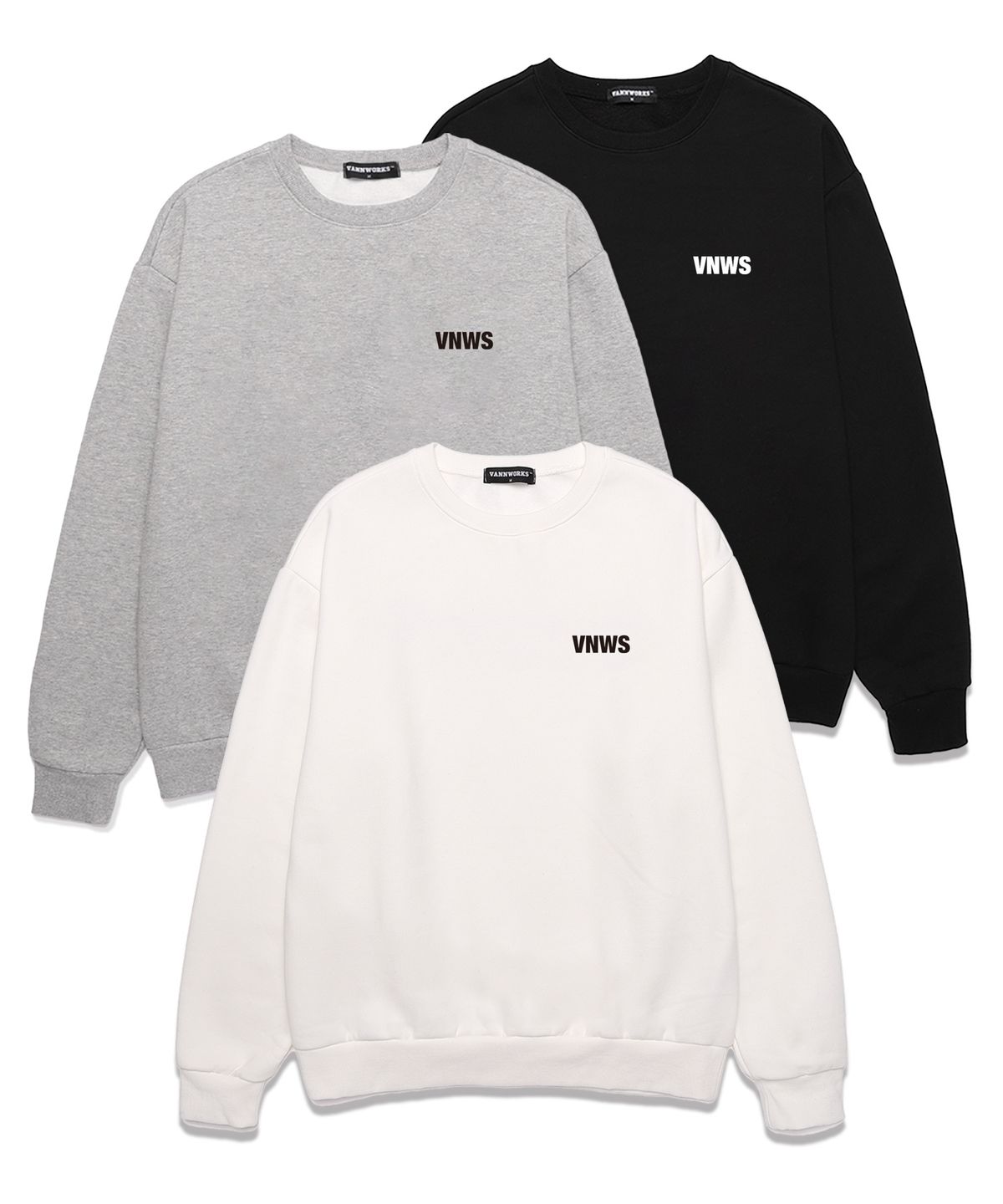 밴웍스(VANNWORKS) VNWS 미니 로고 스웨트셔츠 (VS0013) 멜란지그레이