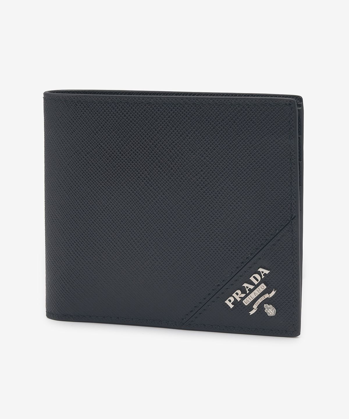 折りたたみ財布 PRADA Silver Triangle Logo Card Holder Black 2MO513QMEF0002 MUSINSA | PRADA Silver Triangle Logo Card Holder - Black