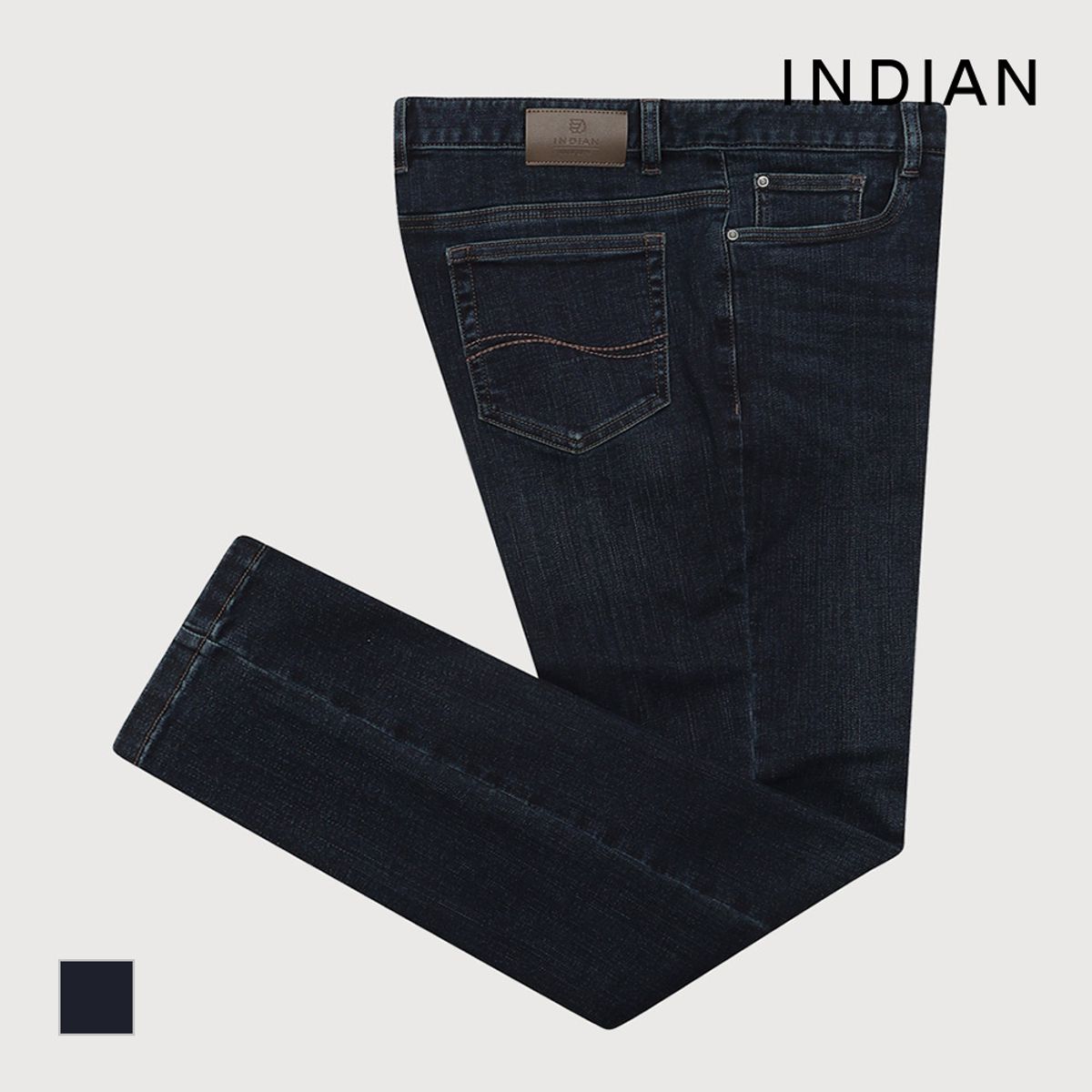 인디안(INDIAN) 슬림핏 기모 데님_MIUDL3W9471