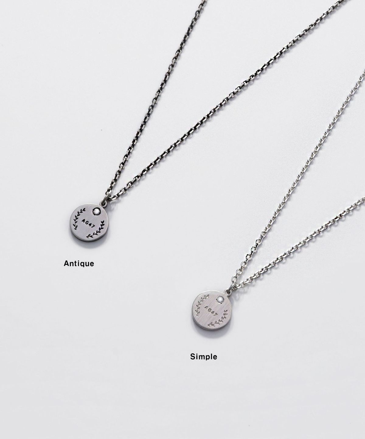 에이지47(AG47) N.è-N-03 Antique Simple Cubic Necklace
