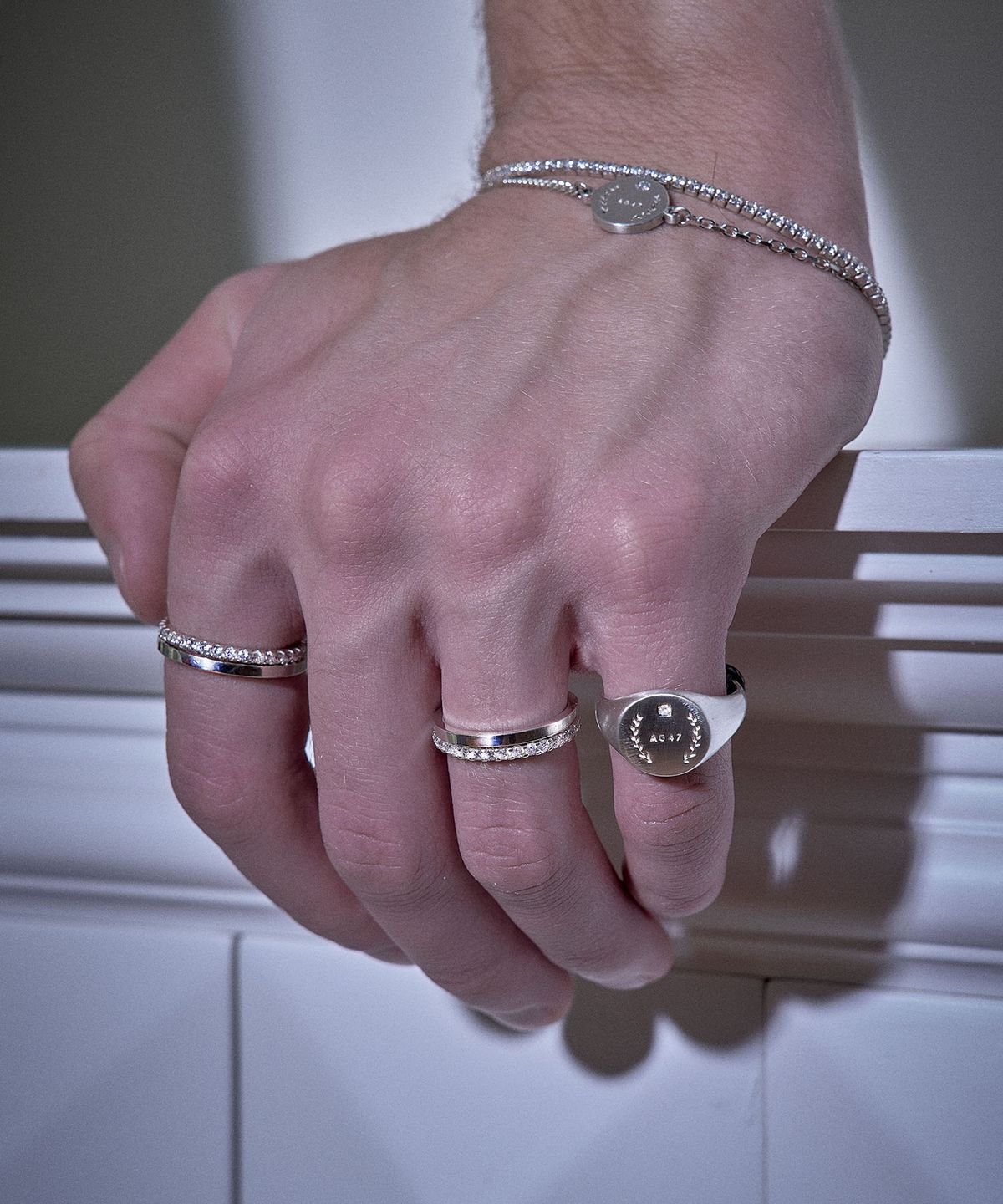 에이지47(AG47) N.è-R-01 Cubic Point Ring