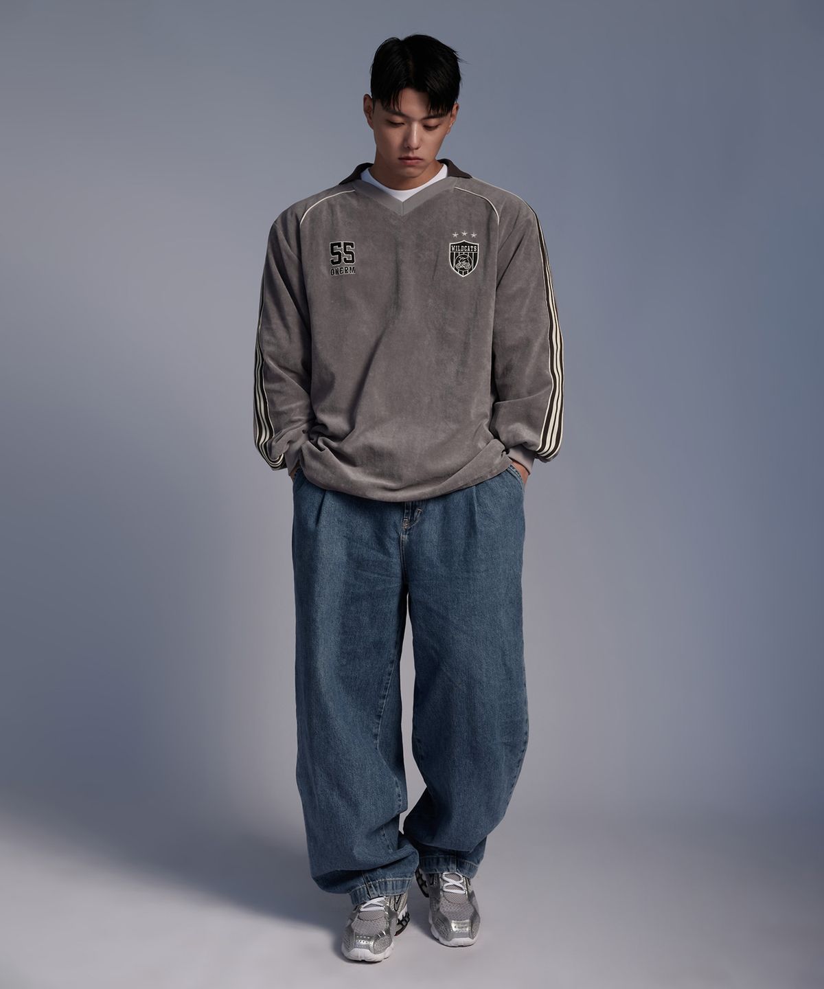 원알엠(ONERM) 헤리티지 테리 풋볼 져지 Gray
