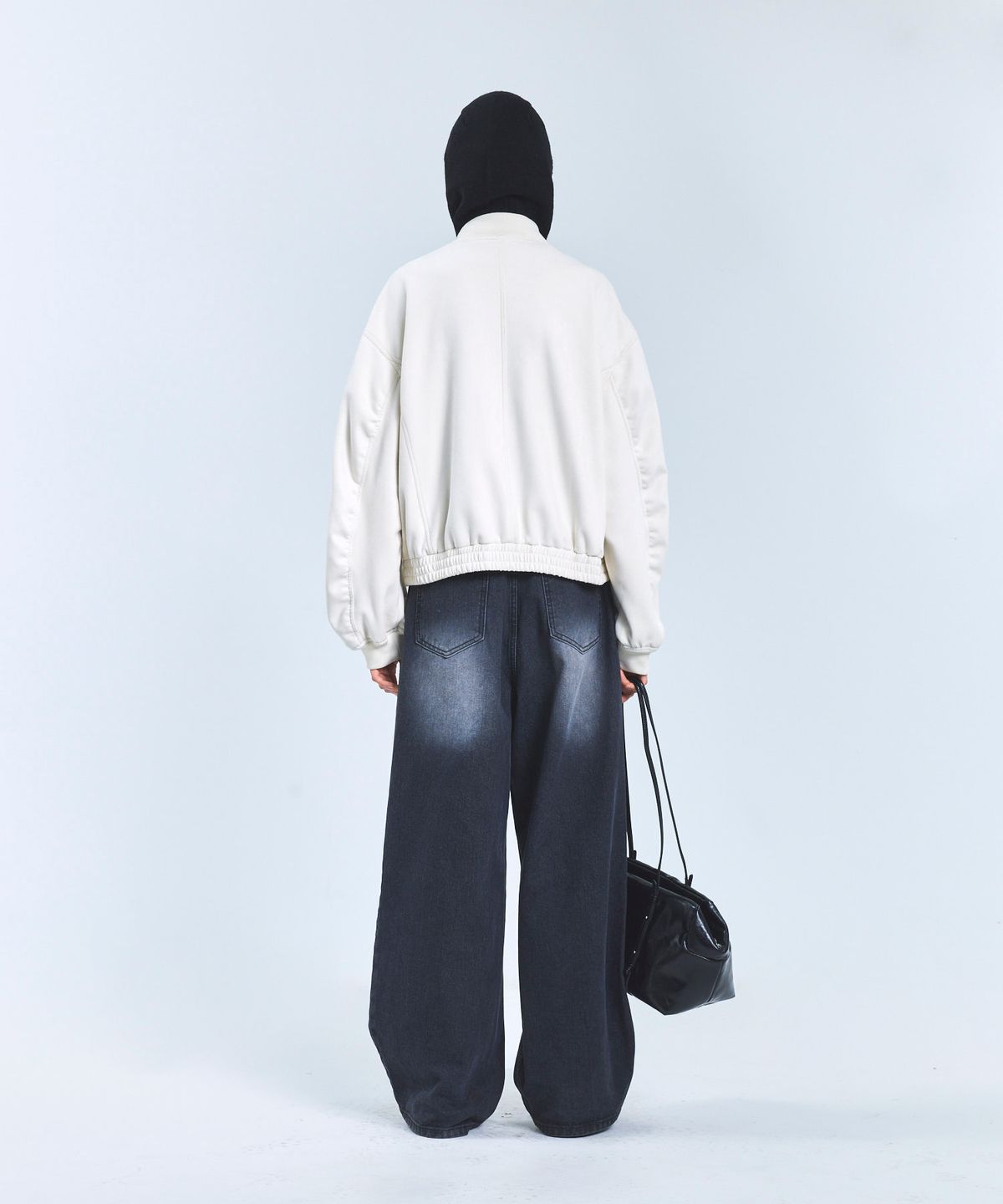 스탠다드에러(STANDARDERROR) 87-STAN148 커브드 포켓 라인 블루종 스웨이드 자켓 아이보리