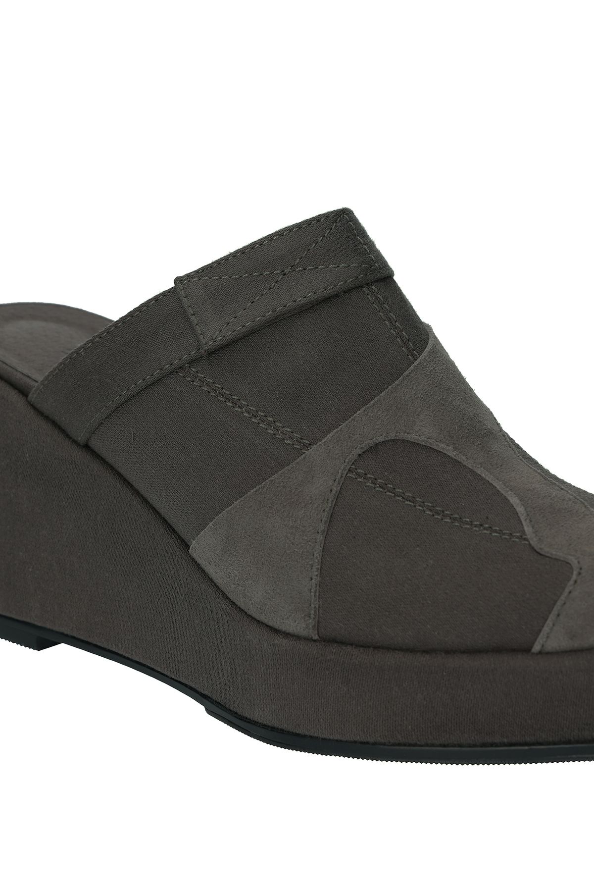포트리스(4TRESS) PLATFORM WEDGE MULES 01 GRAY