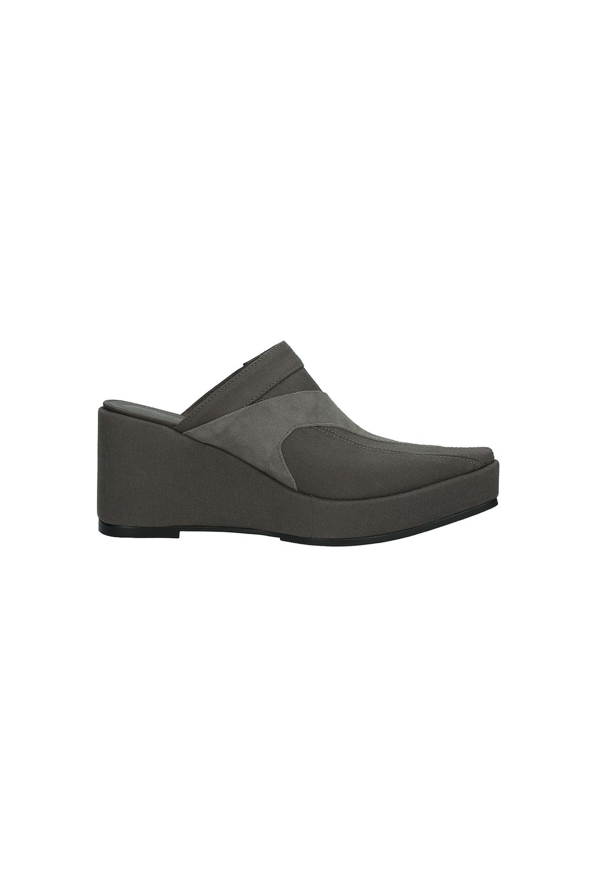 포트리스(4TRESS) PLATFORM WEDGE MULES 01 GRAY