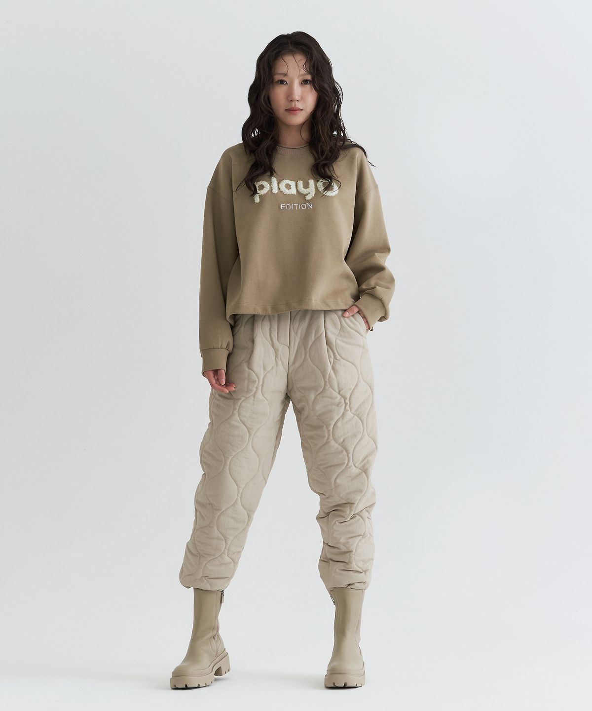 플레이오(PLAYO) 패딩 팬츠 _ Beige