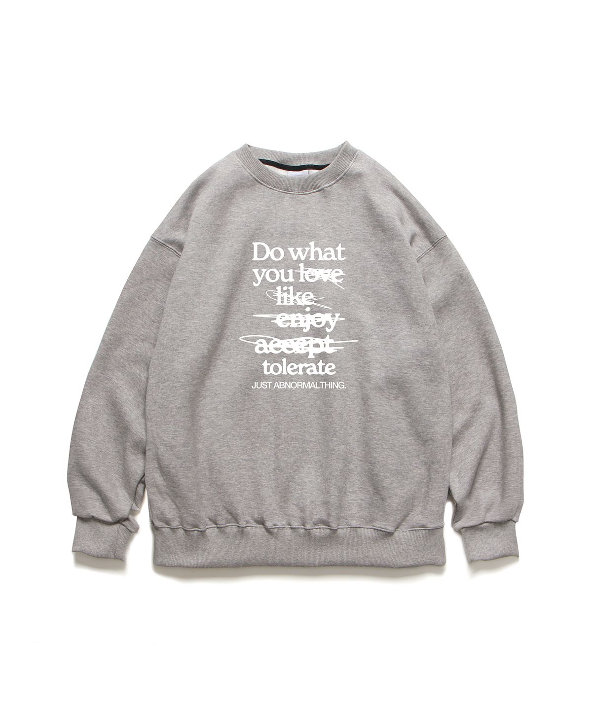 앱놀머씽(ABNORMALTHING) DW 루즈핏 크루넥 블랙 (DW CREWNECK BLACK)