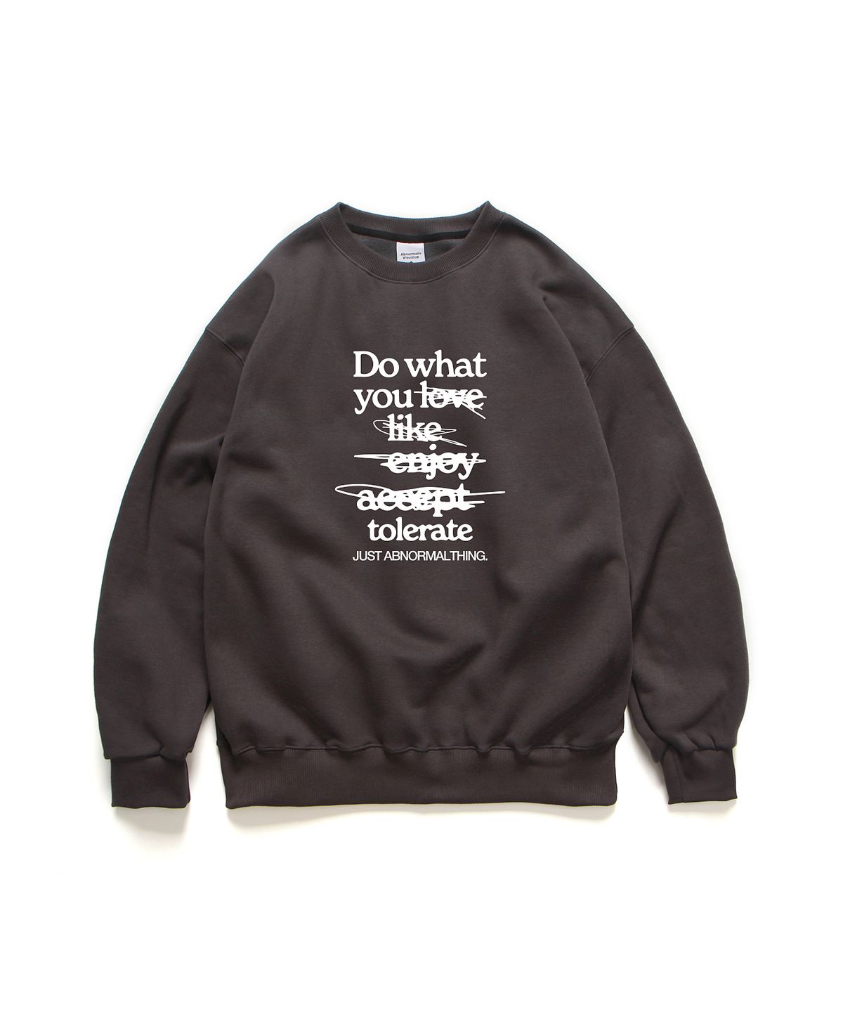 앱놀머씽(ABNORMALTHING) DW 루즈핏 크루넥 블랙 (DW CREWNECK BLACK)