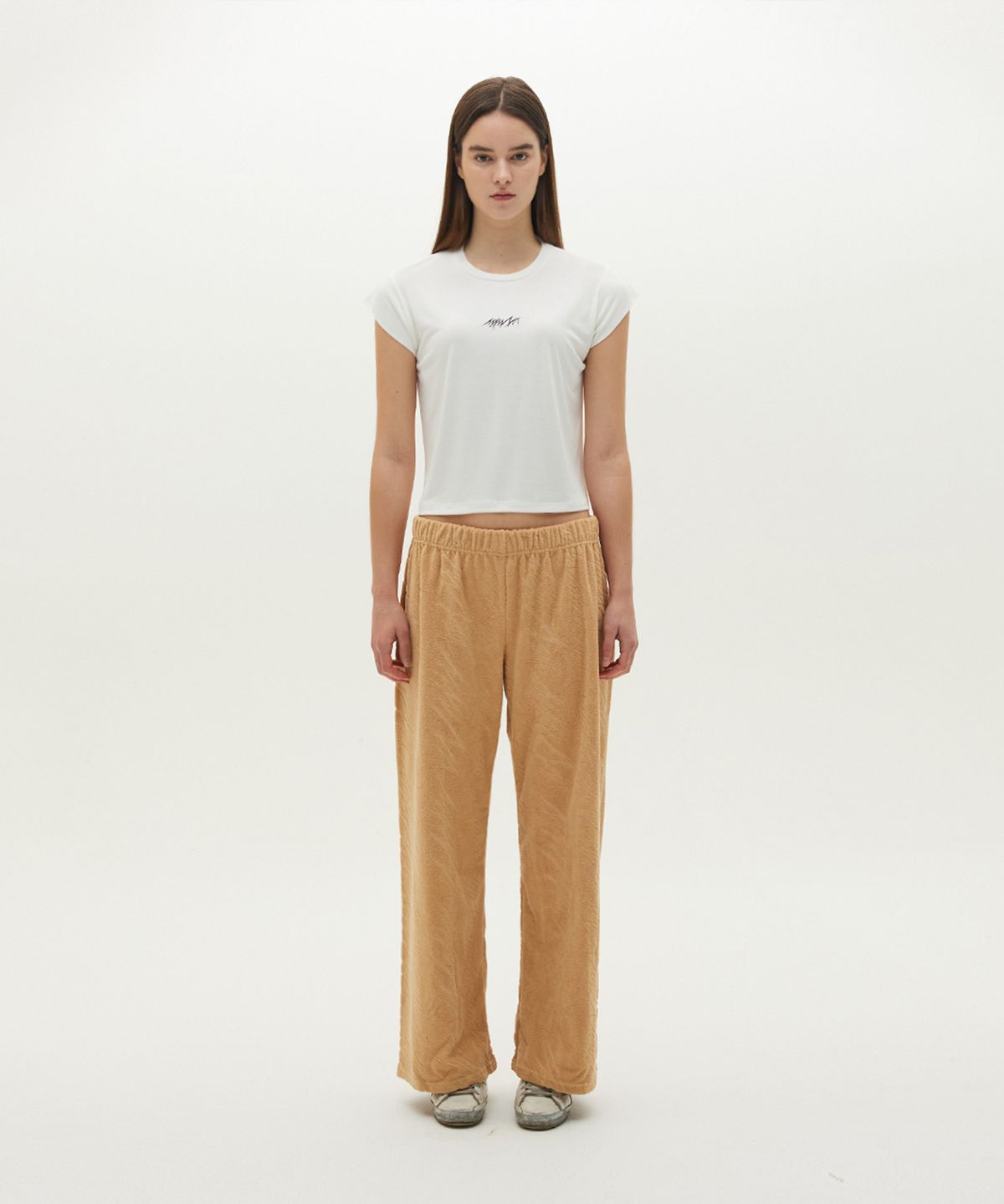 므아므(MMAM) Terry logo pattern pants