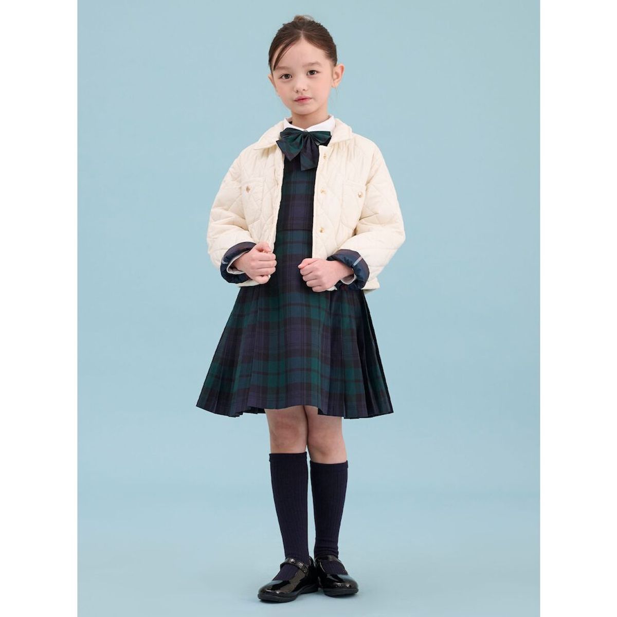 빈폴 키즈(BEANPOLE KIDS) 여아 칼라 퀼팅 점퍼  아이보리 (BI5138G020)