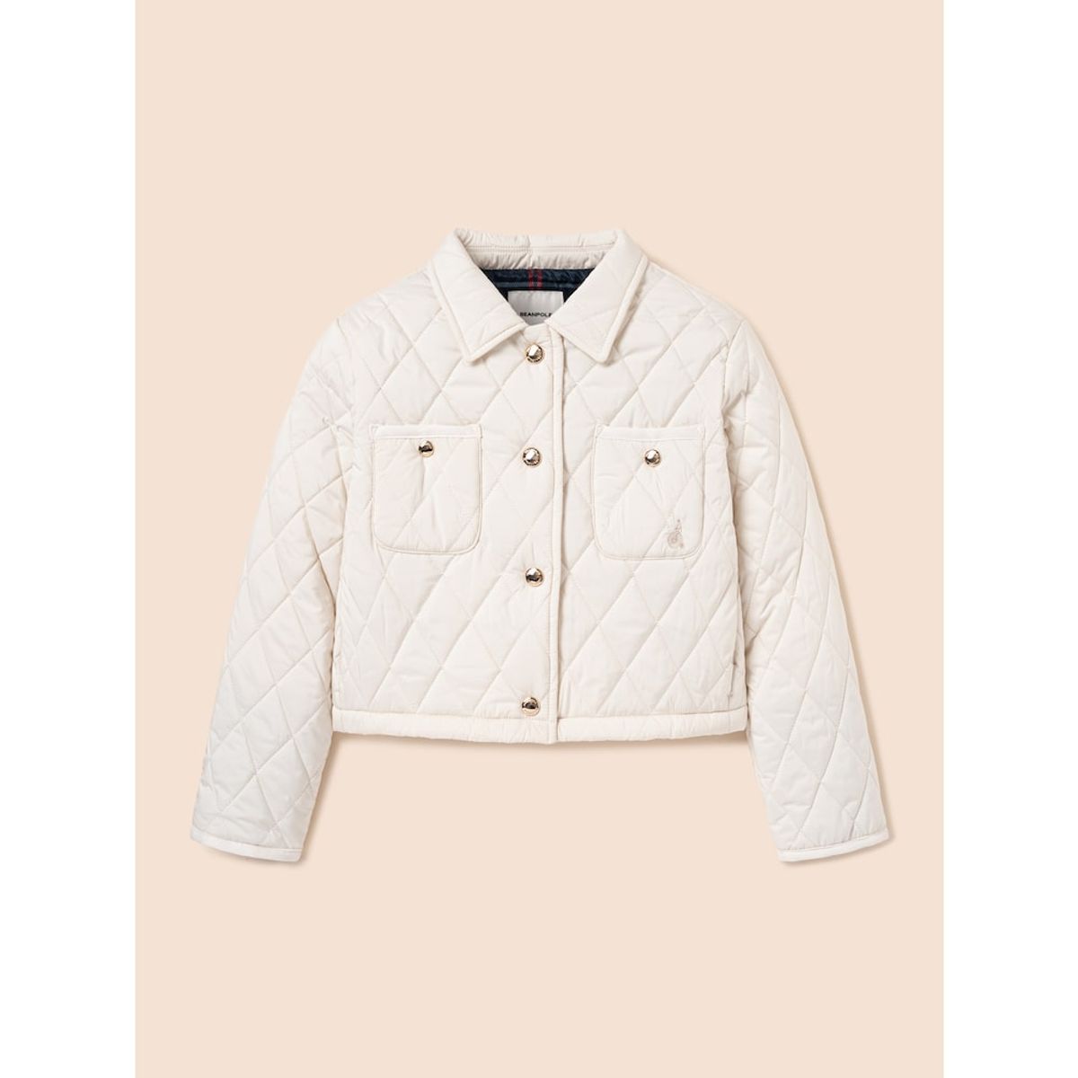 빈폴 키즈(BEANPOLE KIDS) 여아 칼라 퀼팅 점퍼  아이보리 (BI5138G020)
