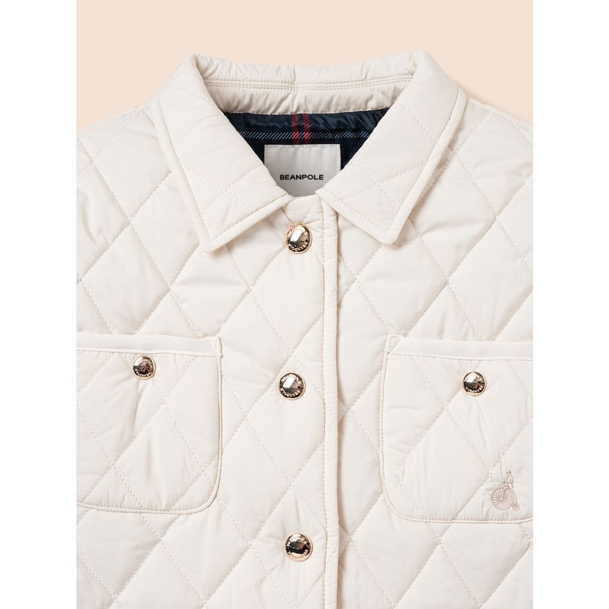 빈폴 키즈(BEANPOLE KIDS) 여아 칼라 퀼팅 점퍼  아이보리 (BI5138G020)