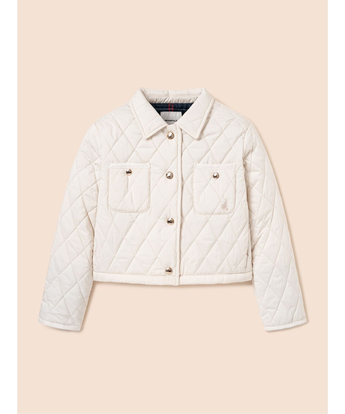 빈폴 키즈(BEANPOLE KIDS) 여아 칼라 퀼팅 점퍼  아이보리 (BI5138G020)