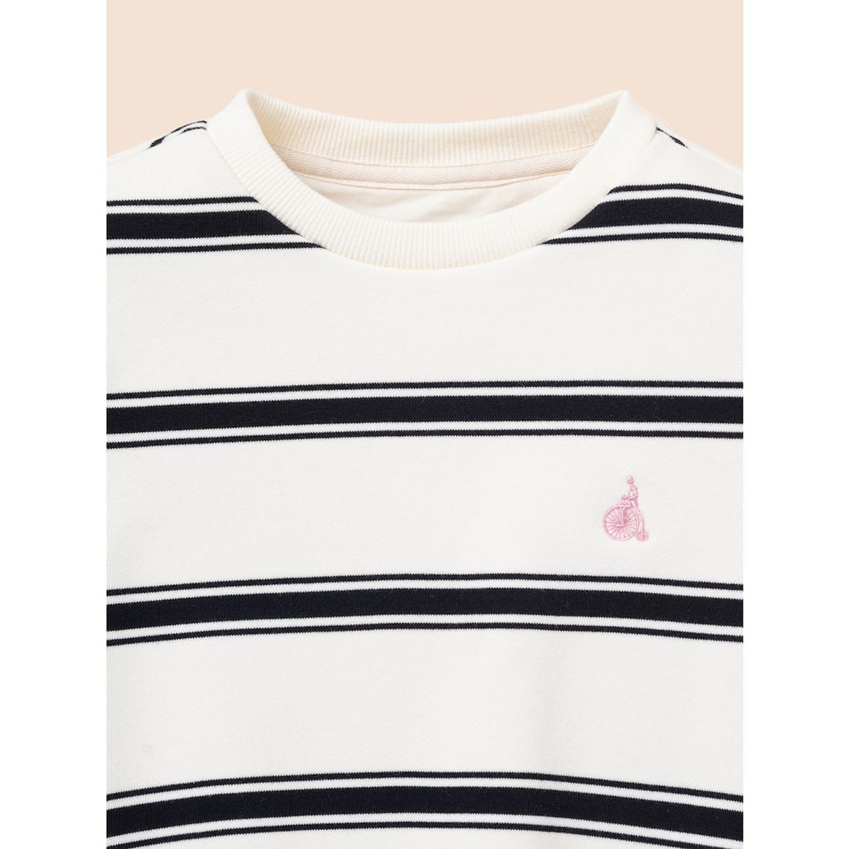 빈폴 키즈(BEANPOLE KIDS) 여아 스트라이프 라운드 스웨트 세트  아이보리 (BI5141G030)