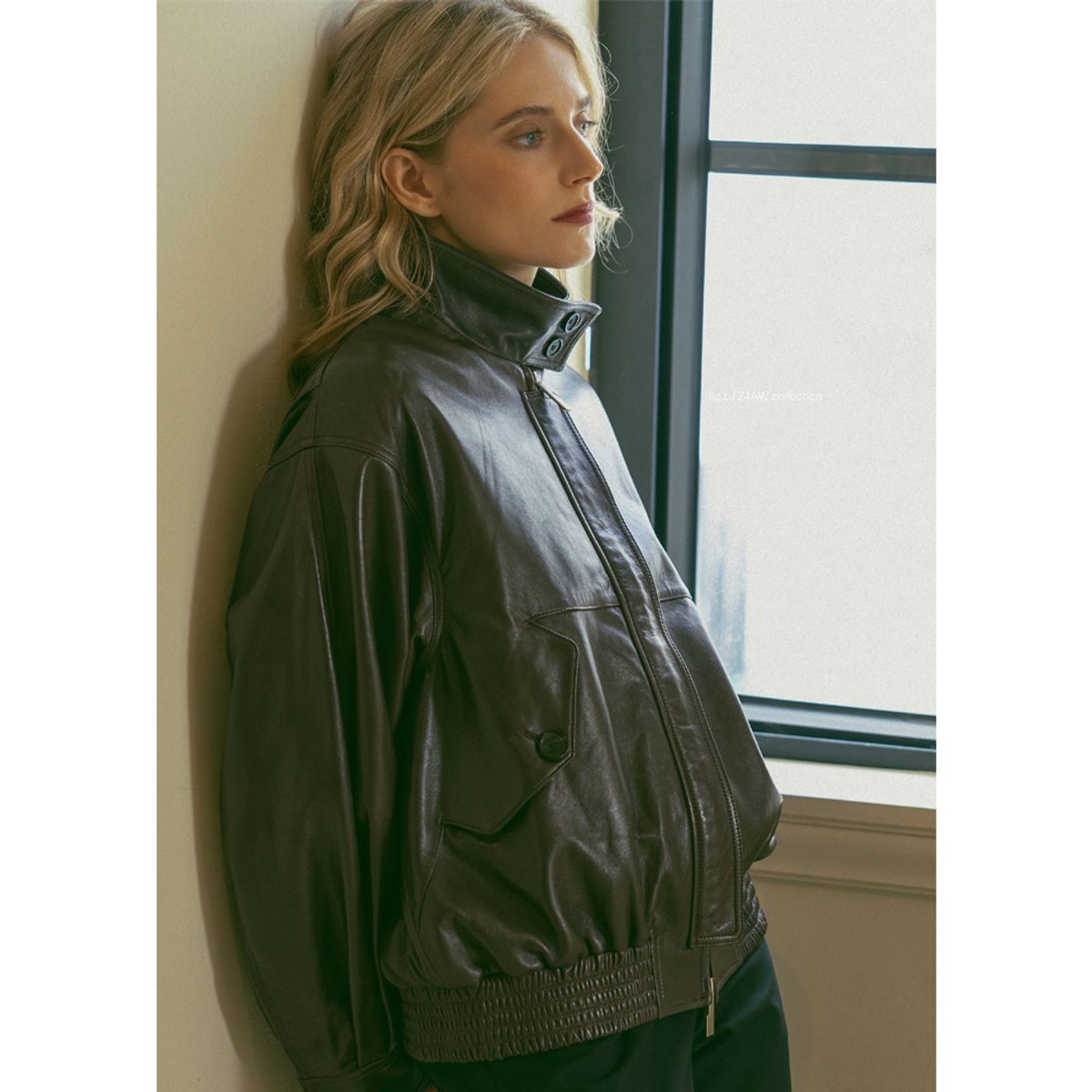 리아트(LIA.T) 리아트 쉽 스킨 헤링턴 자켓