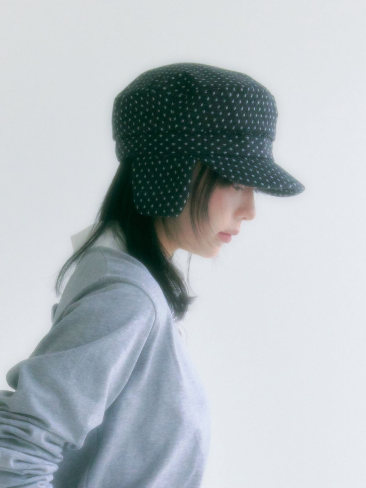 포이에(POIE) earflap marine cap (dot)