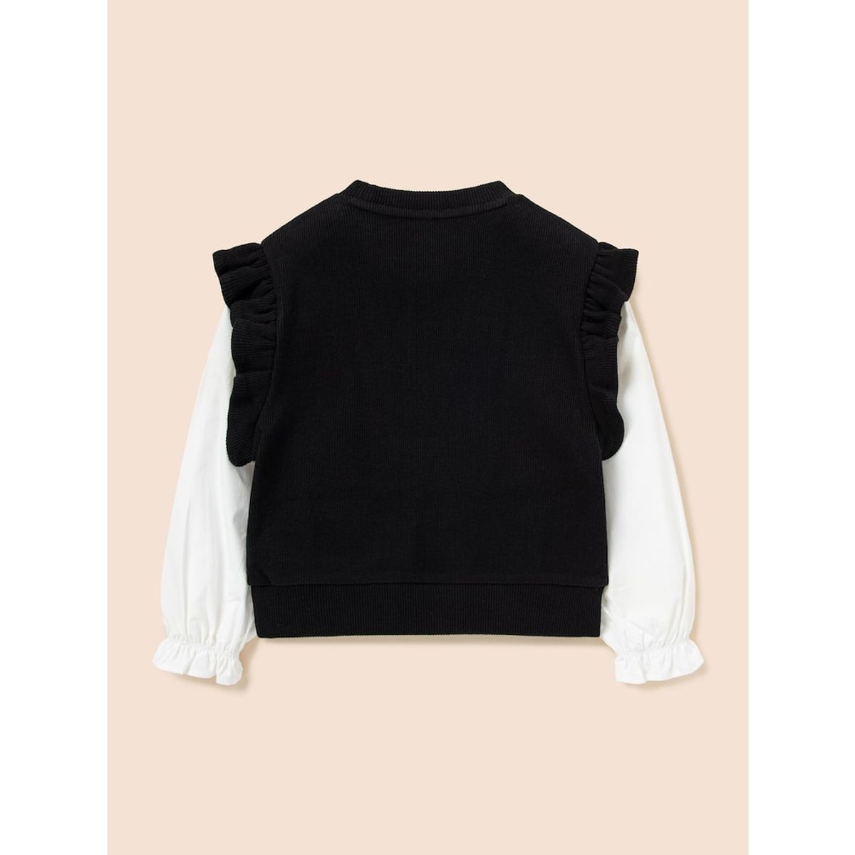 빈폴 키즈(BEANPOLE KIDS) 여아 니트라이크 레이어드 스웨트 셔츠  블랙 (BI5141G055)