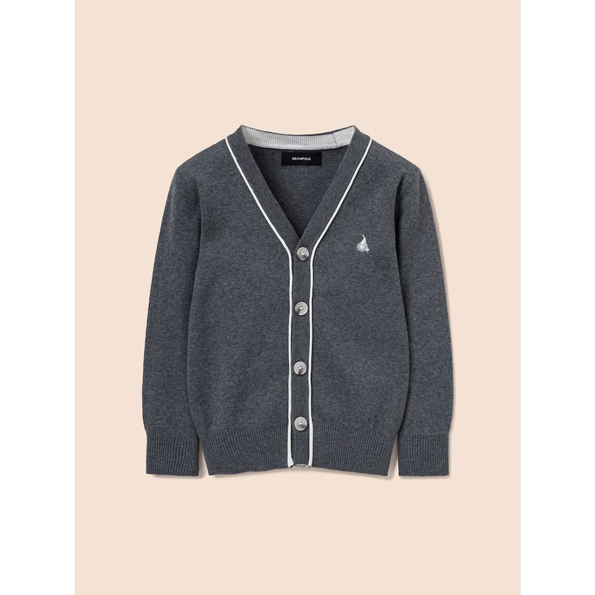 빈폴 키즈(BEANPOLE KIDS) [Essential] 면 브이넥 카디건  애쉬 (BI515AUE14)