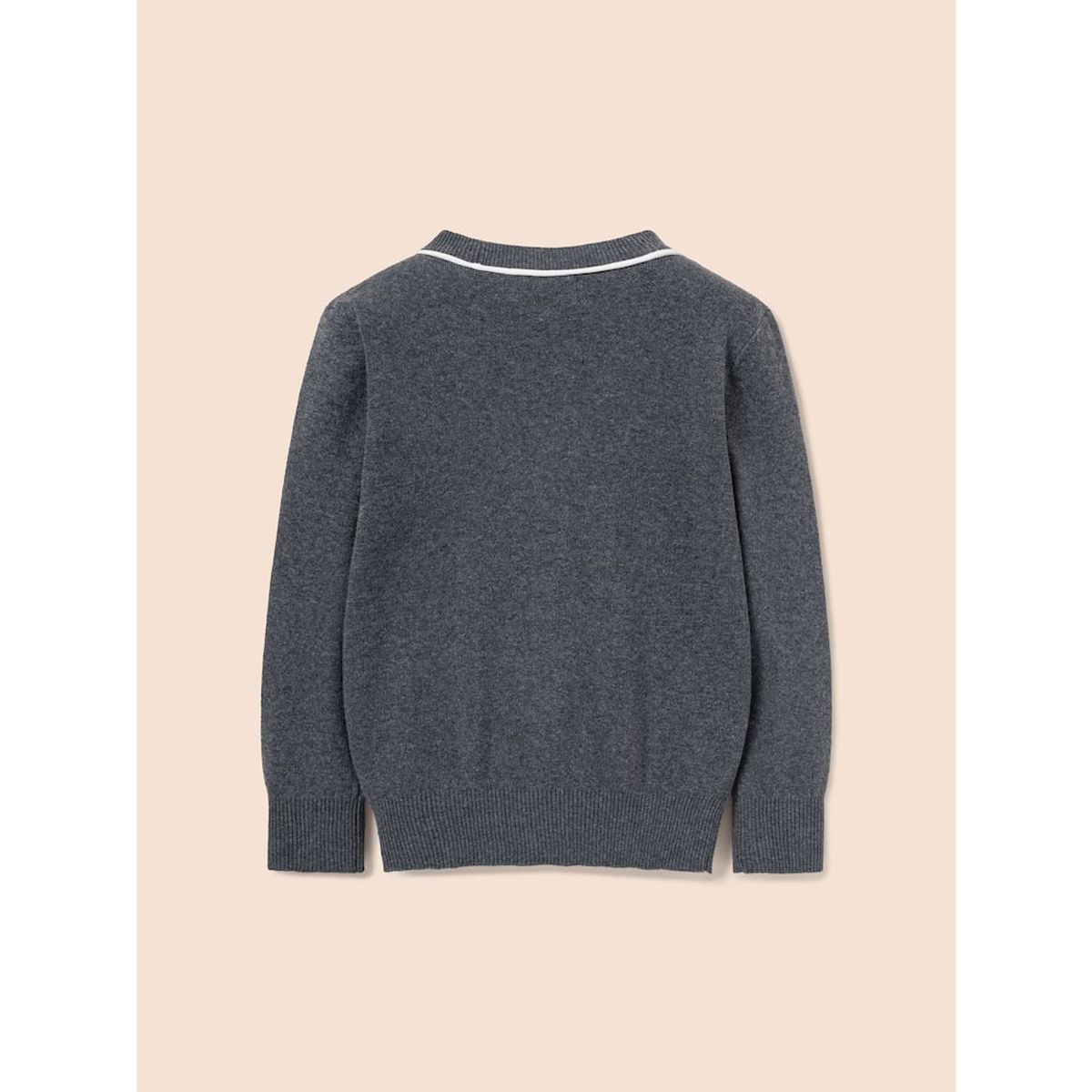 빈폴 키즈(BEANPOLE KIDS) [Essential] 면 브이넥 카디건  애쉬 (BI515AUE14)