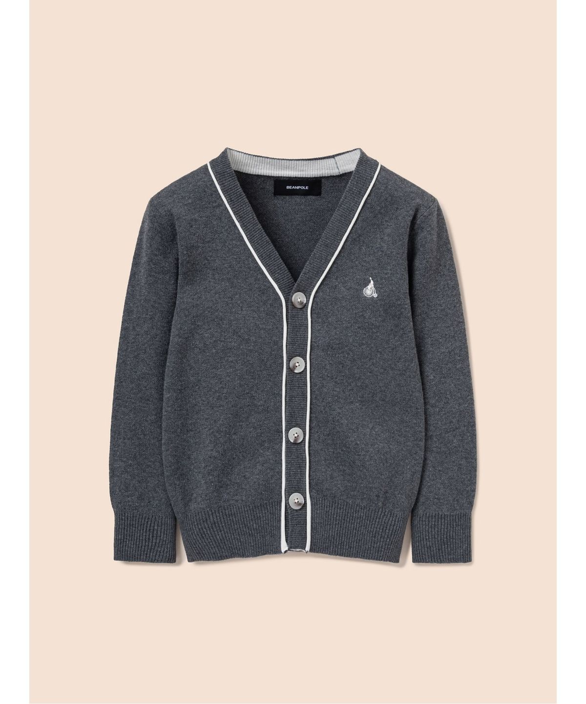 빈폴 키즈(BEANPOLE KIDS) [Essential] 면 브이넥 카디건  애쉬 (BI515AUE14)