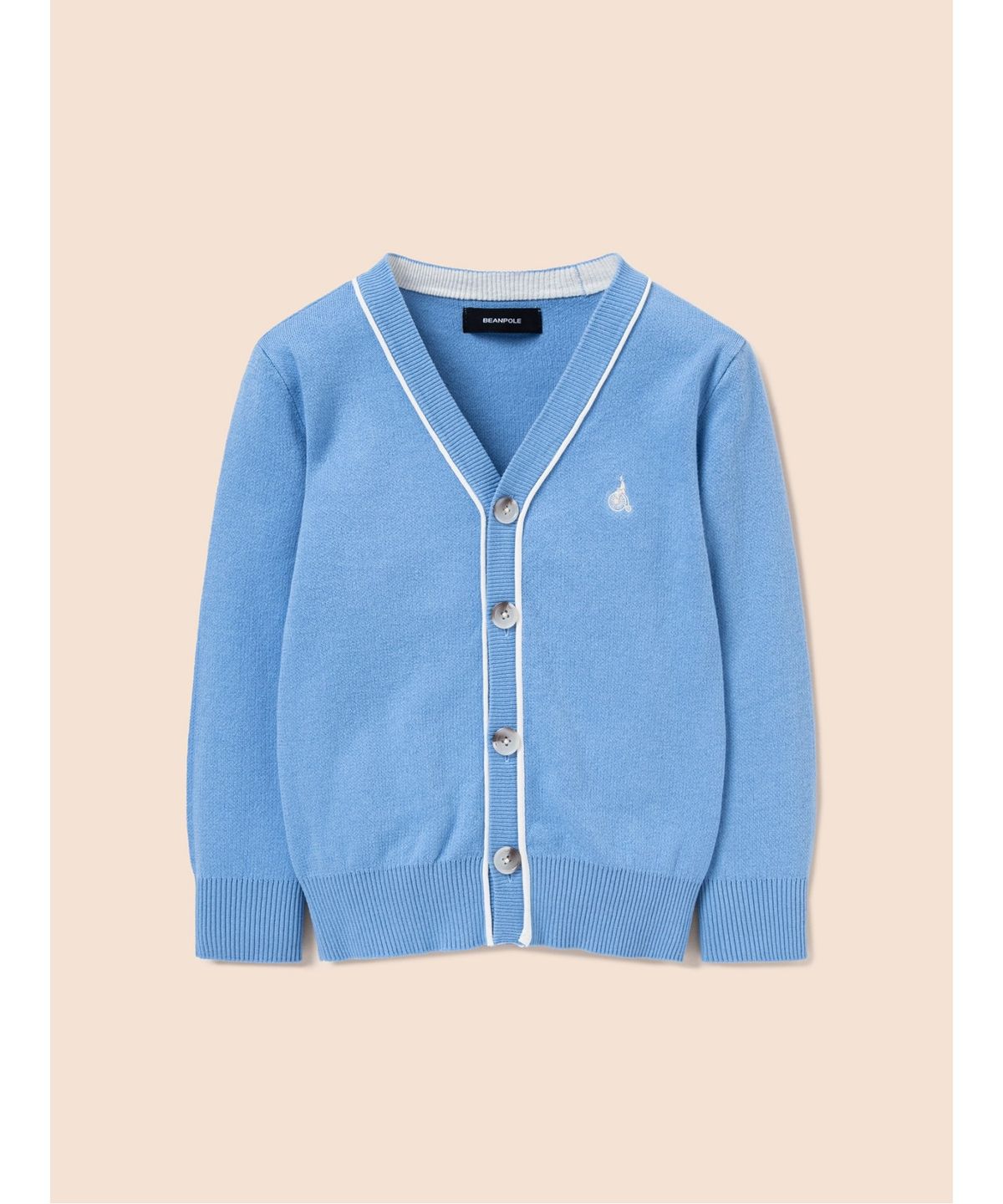 빈폴 키즈(BEANPOLE KIDS) [Essential] 면 브이넥 카디건  스카이 블루 (BI515AUE1Q)