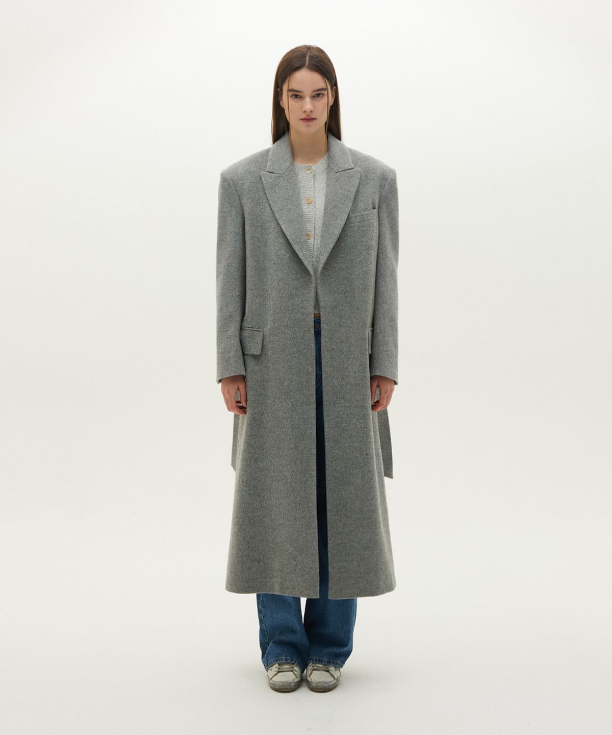 므아므(MMAM) Open-type minimal wool coat