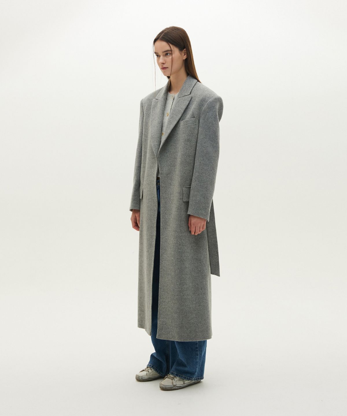 므아므(MMAM) Open-type minimal wool coat