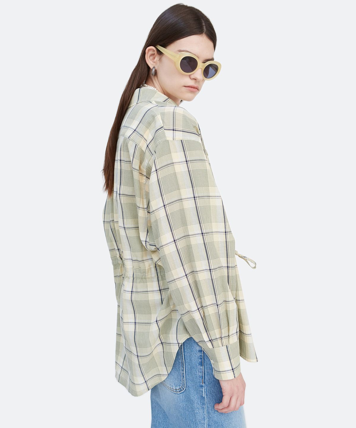 경(GYEONG) Two Pocket Check Shirts_Yellow