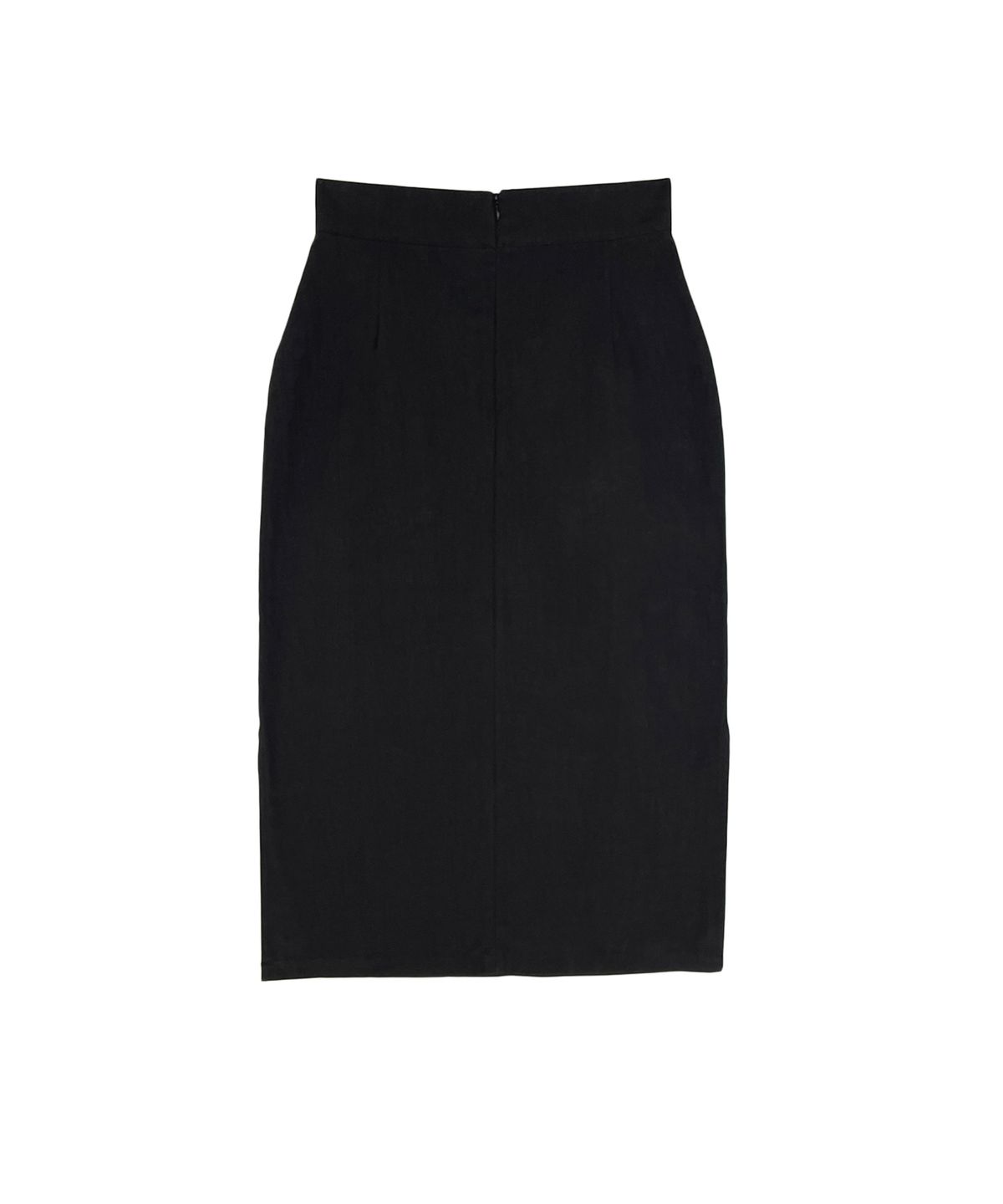 오픈타입(OPENTYPE) Classic H Line Side Slit Long Skirt (BLACK)