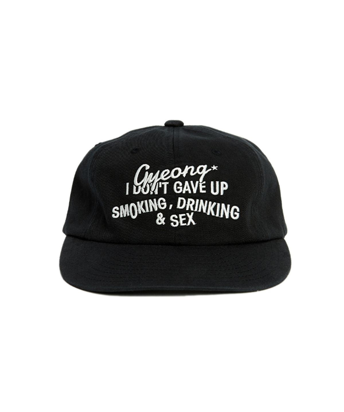 경(GYEONG) Washed Logo 6Panel Cap_Black