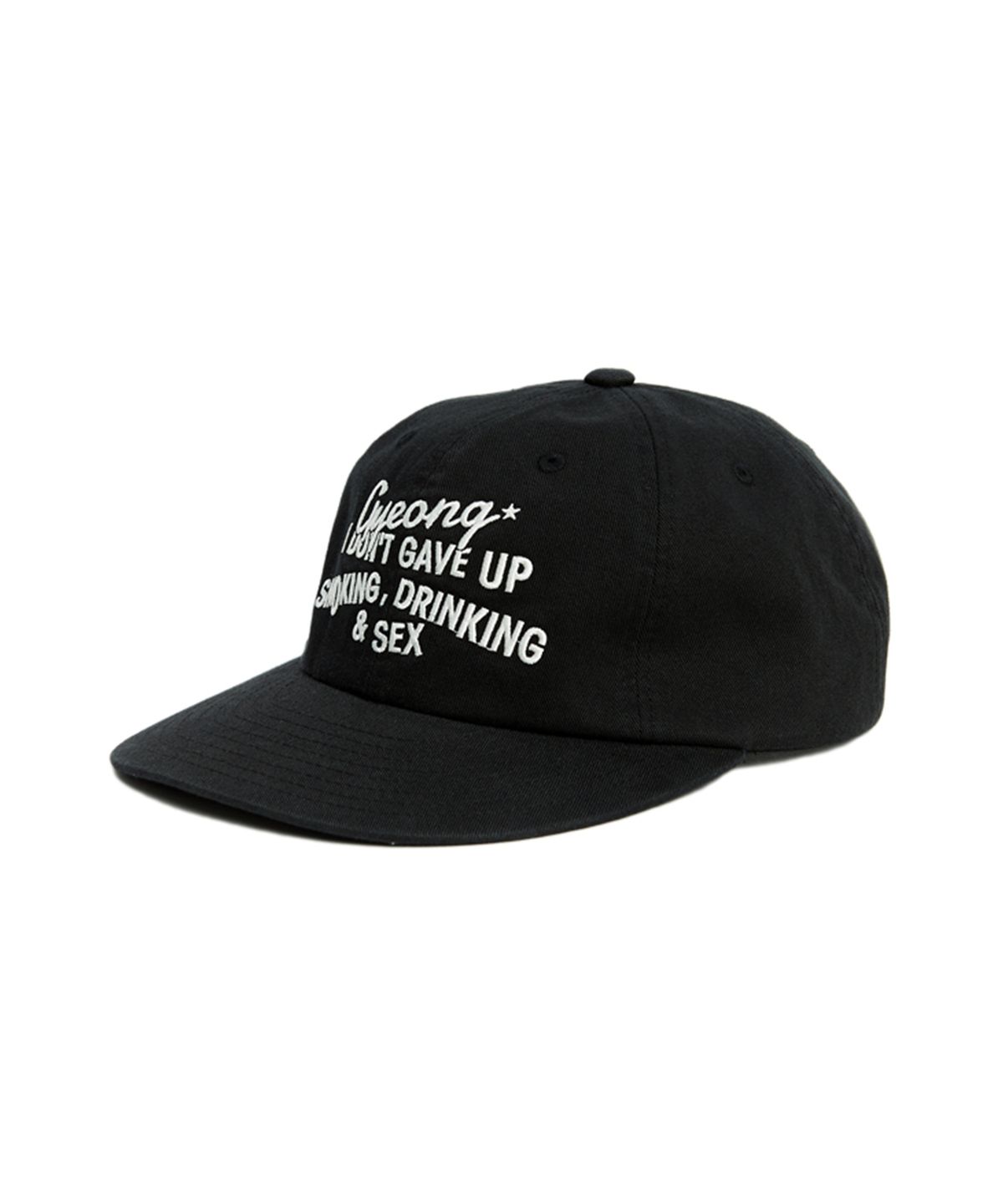 경(GYEONG) Washed Logo 6Panel Cap_Black