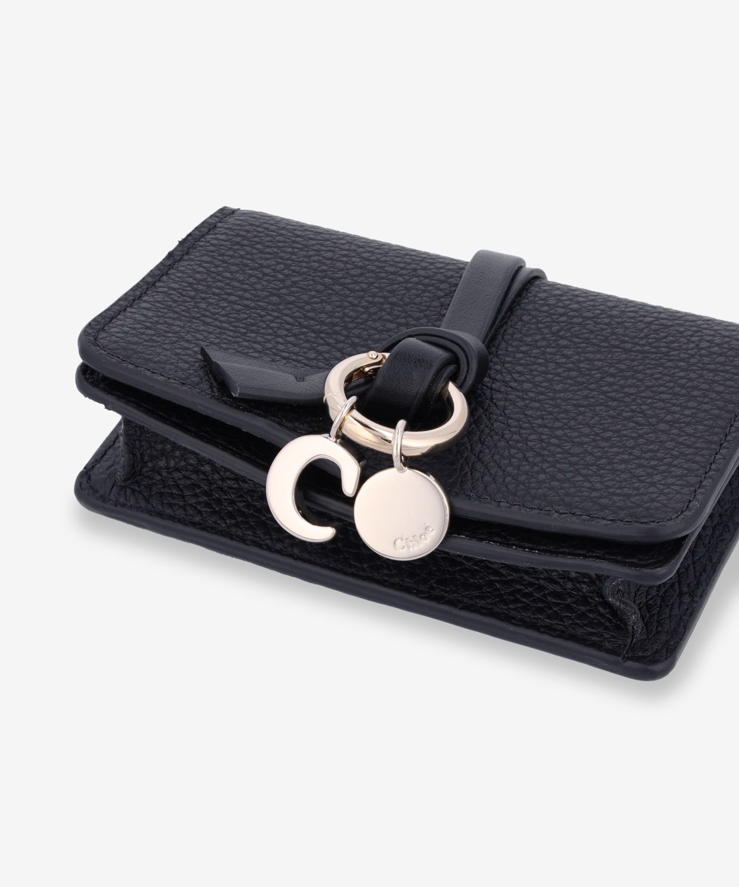★Chloe★ Alphabet Flap Card Holder Black CHC21WP015F57001 C MUSINSA | CHLOE Alphabet Flap Card Holder - Black