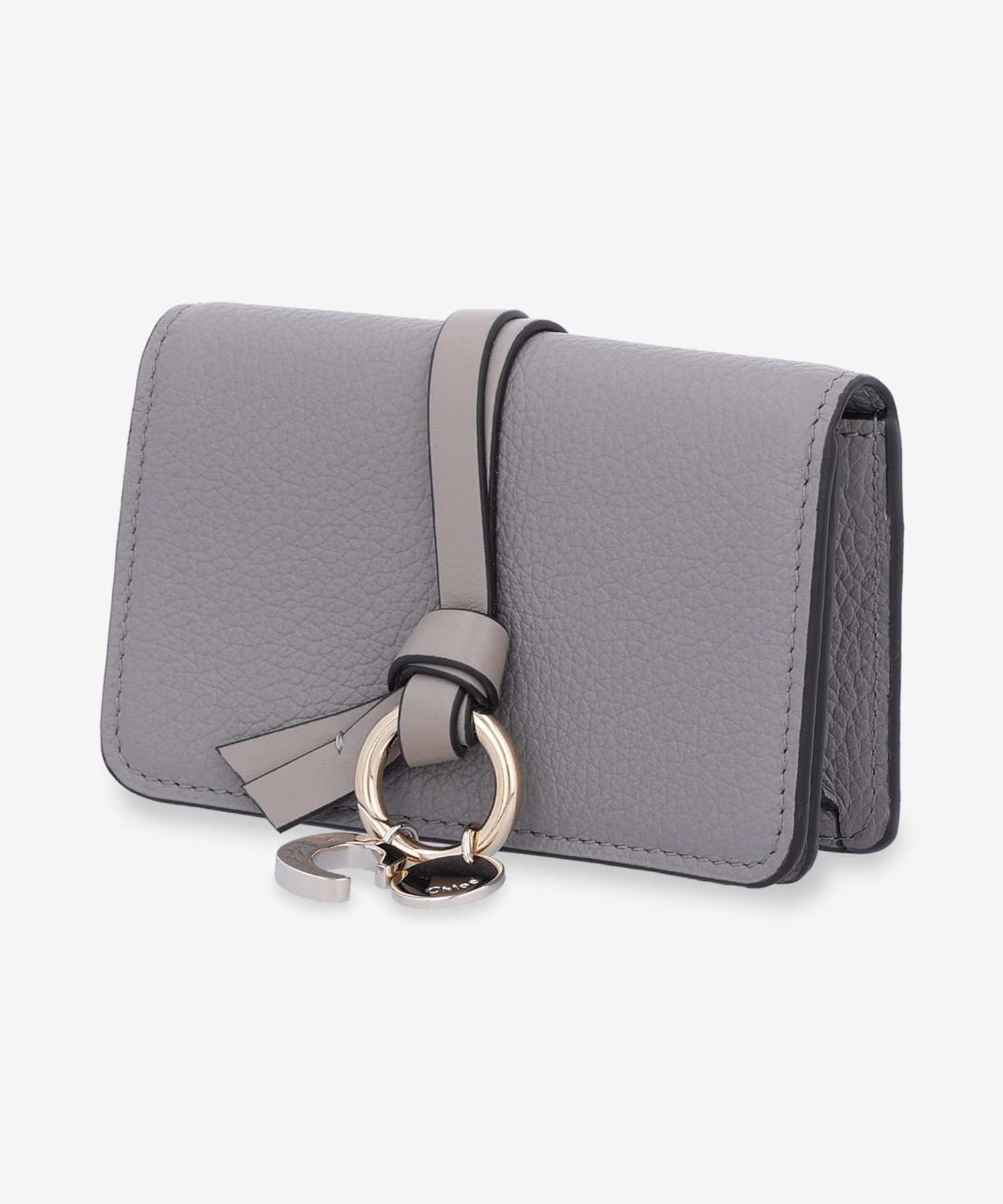 ★Chloe★ Alphabet Flap Card Holder Cashmere Grey CHC21WP015 MUSINSA | CHLOE Alphabet Flap Card Holder - Cashmere Grey