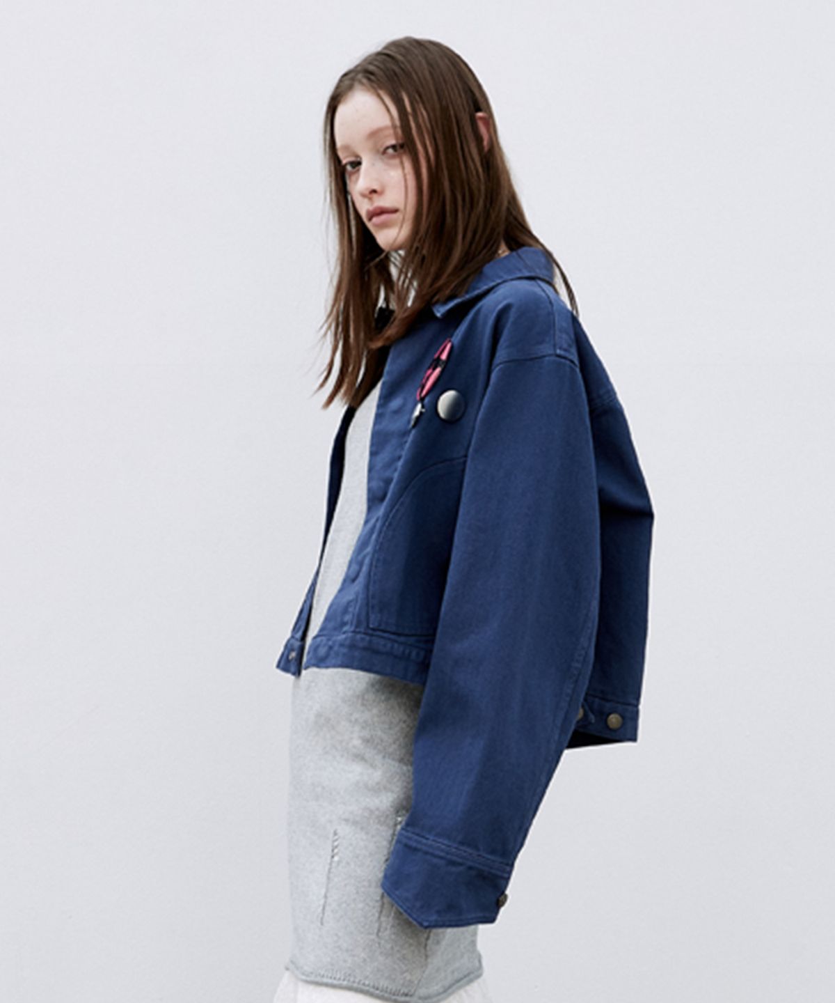 경(GYEONG) VTG Washed Twill Jacket_Vintage Blue