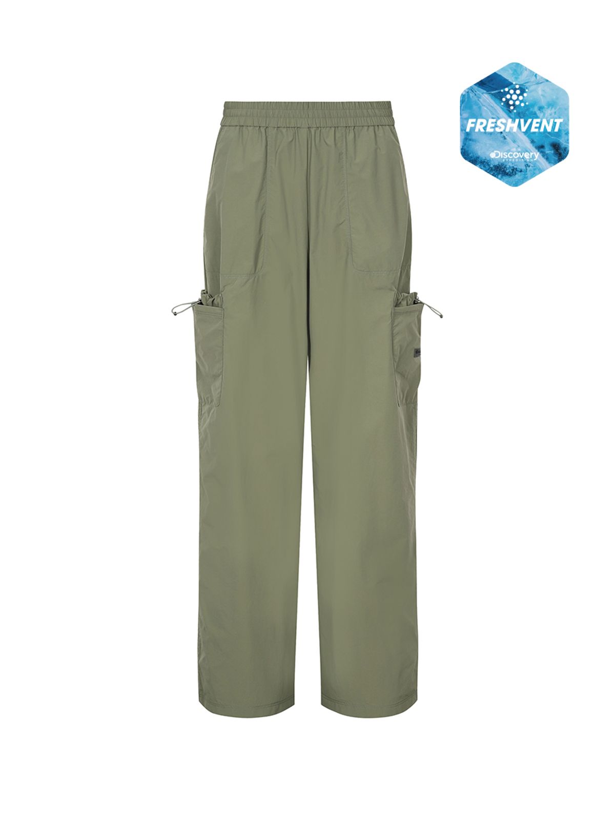 디스커버리 익스페디션(DISCOVERY EXPEDITION) 프레시벤트 여성 스트링 파라슈트 카고팬츠 (L/KHAKI)