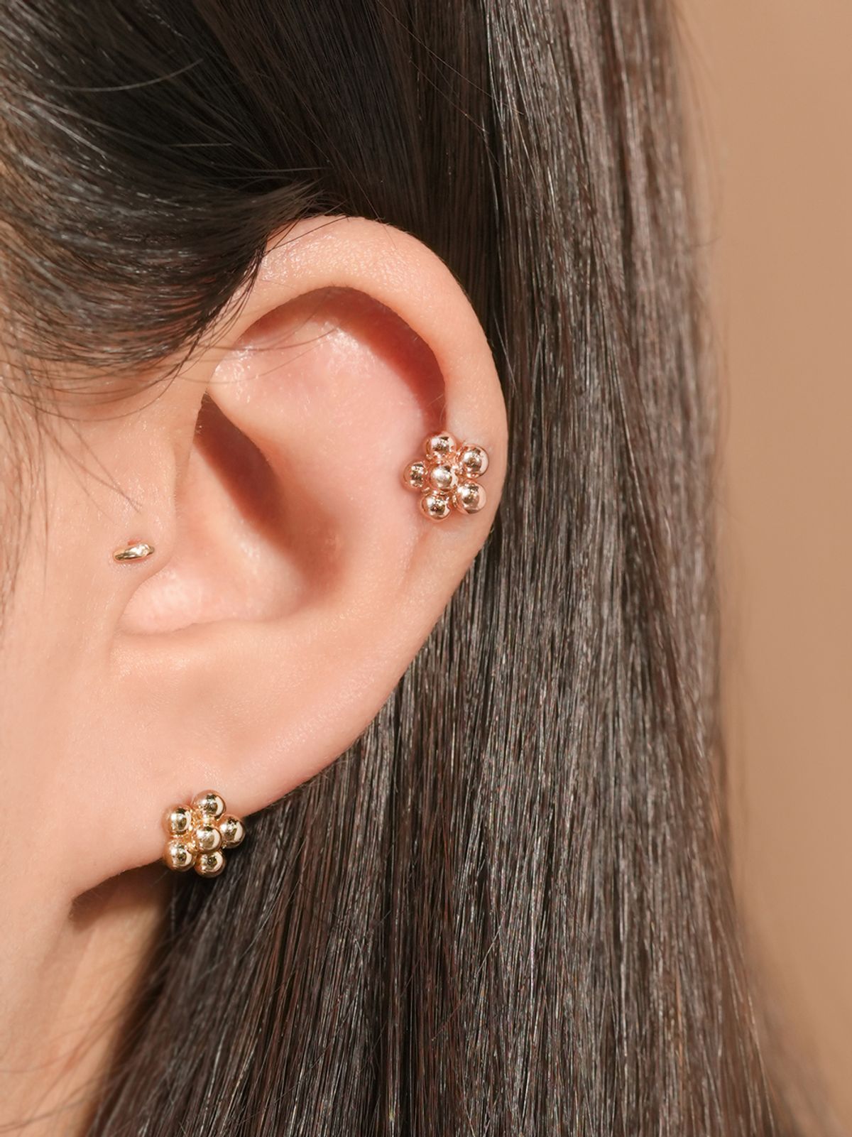 미니멀피어싱(MINIMALPIERCING) 14K 그레이프 플라워 피어싱 귀걸이