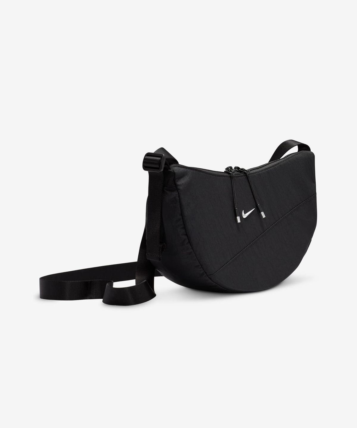 나이키(NIKE) 아우라 크레센트 크로스바디 백(4L) - 블랙:블랙:매트 실버 / HQ4370-010