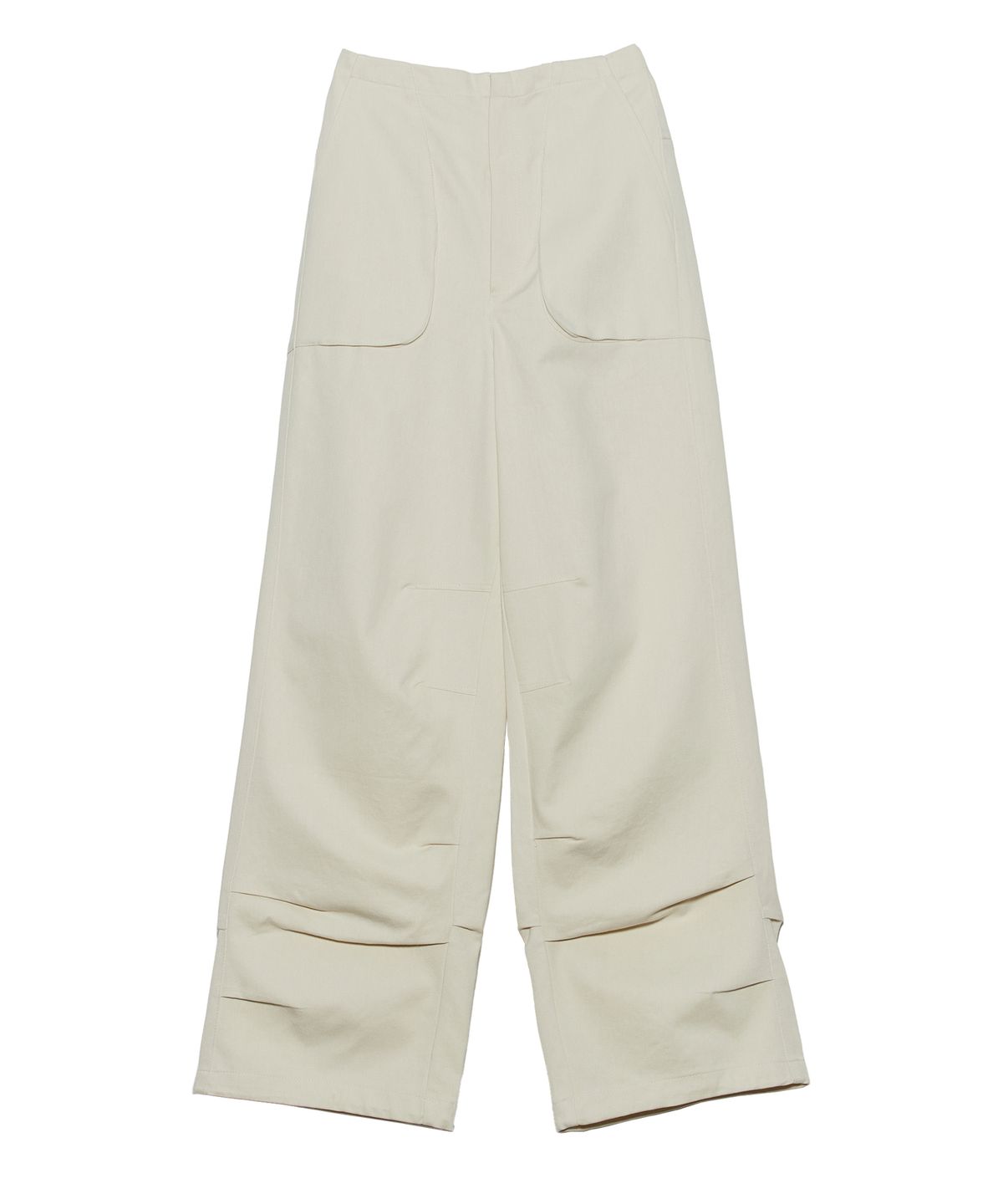 경(GYEONG) Draped Parachute Pants_Ivory