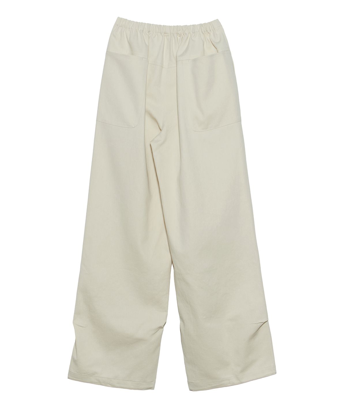 경(GYEONG) Draped Parachute Pants_Ivory