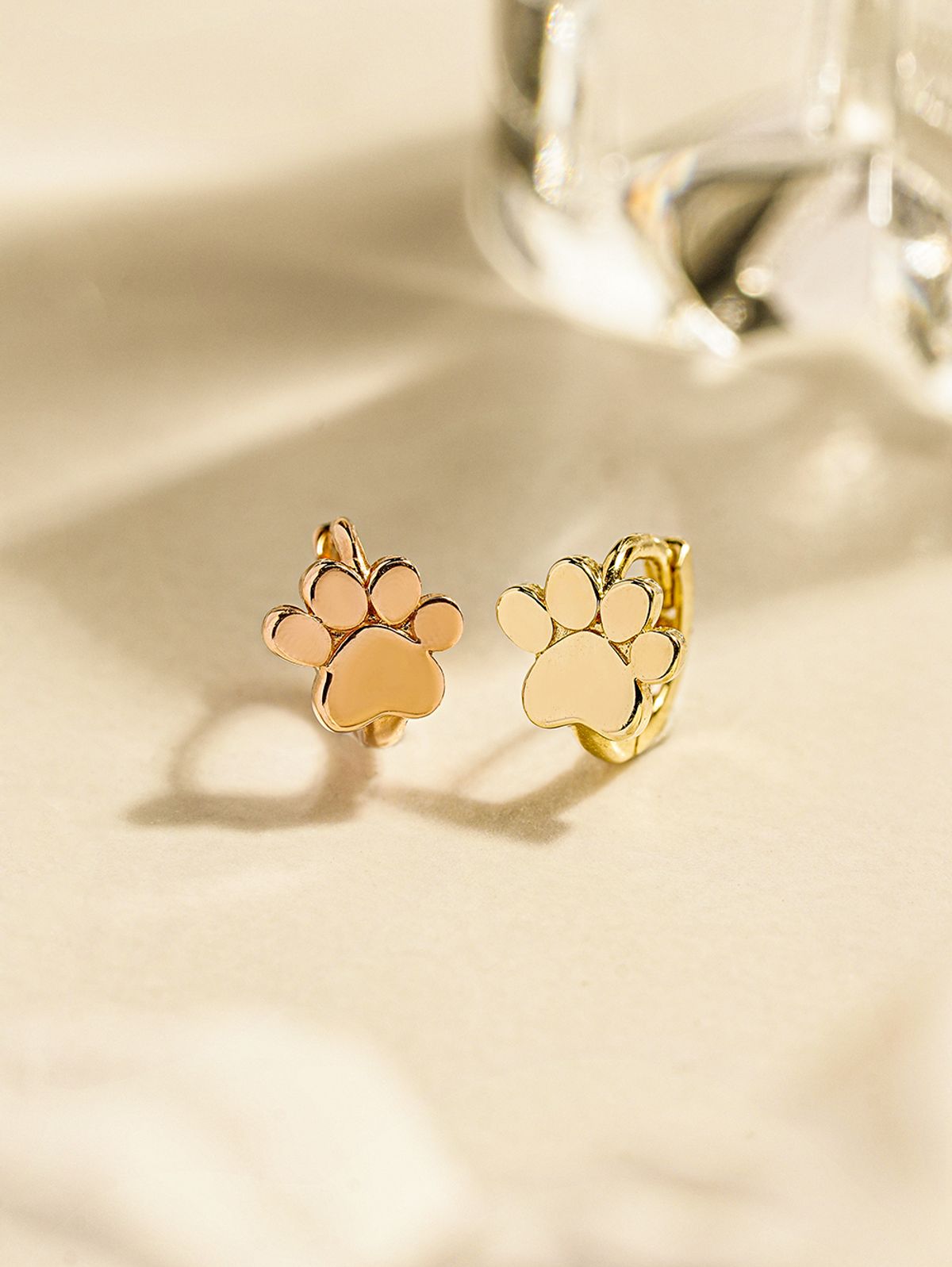미니멀피어싱(MINIMALPIERCING) 14K 18K 젤리 발바닥 미니 원터치 링귀걸이