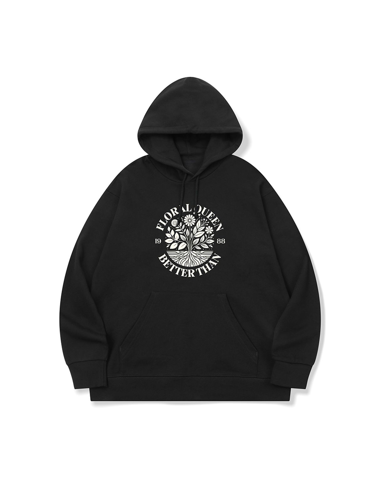 베러댄88(BETTERTHAN88) bth45 꽃 향기만 남기고 갔단다 그래픽 후드티