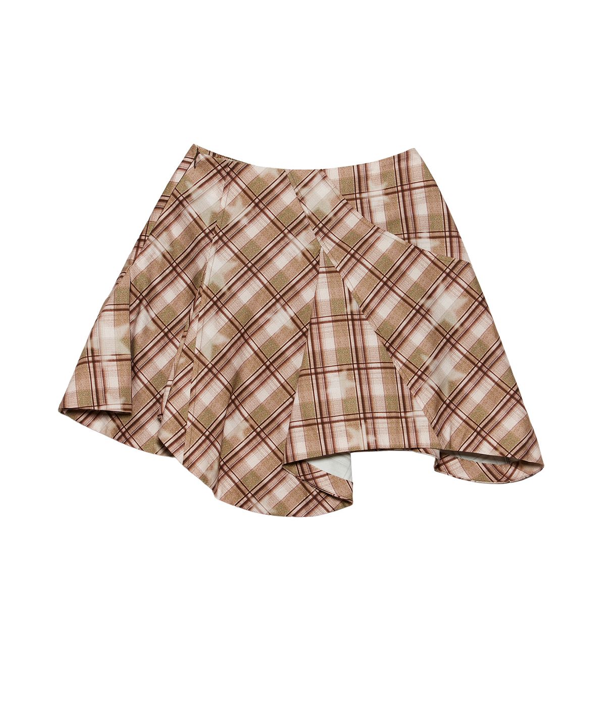 경(GYEONG) Draped Skirt_Brown Check