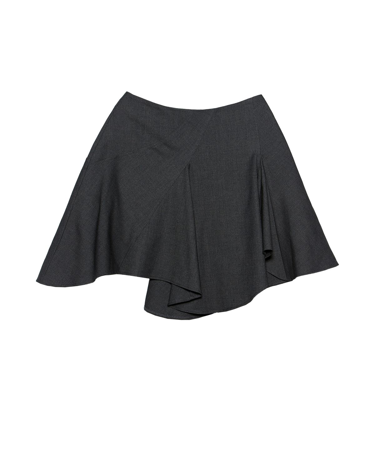 경(GYEONG) Draped Skirt_Charcoal
