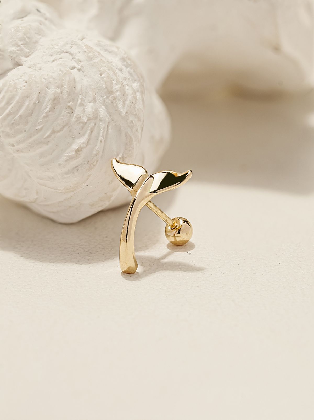 미니멀피어싱(MINIMALPIERCING) 14K 고래꼬리 피어싱 귀걸이