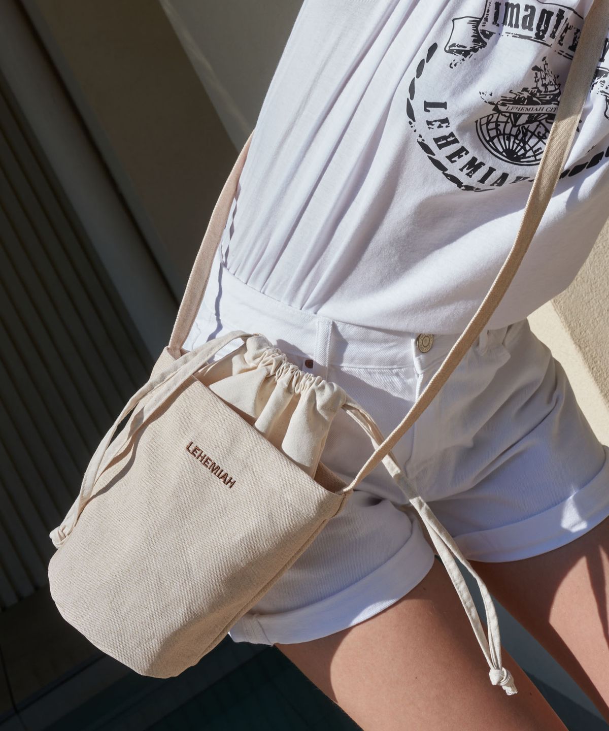 르헤미아(LEHEMIAH) Cafelatte Short cross bag